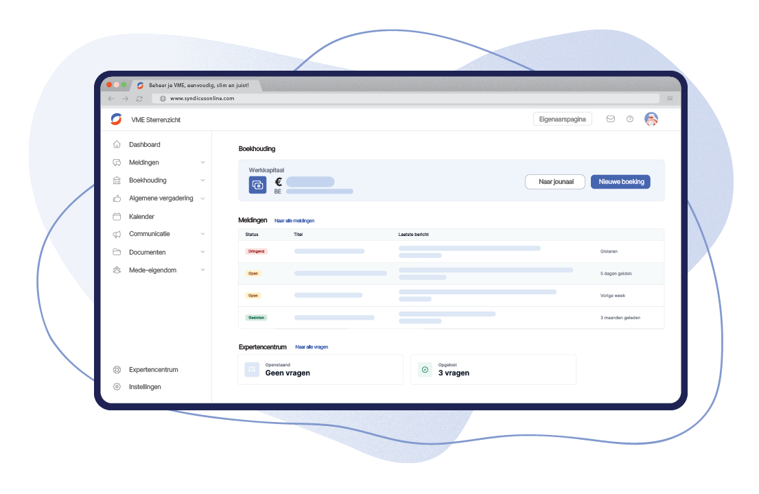 Werkkapitaal & reservekapitaal van de VME